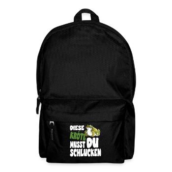 Diese Kröte musst du schlucken für eine Kröten - Rucksack - Schwarz - Vorne