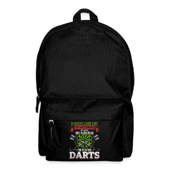 Dart Spieler - Rucksack - Schwarz - Vorne