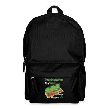 Gärtnern ist die beste Therapie lustiger Garten - Rucksack - Schwarz - Vorne