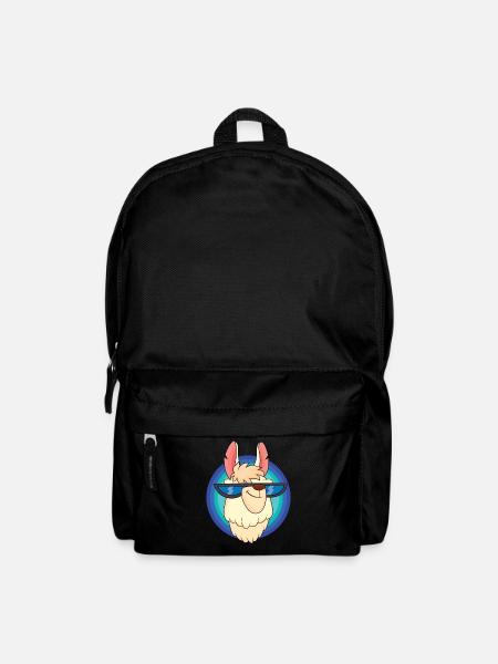Cooles Lama mit Sonnenbrille - Rucksack - Schwarz