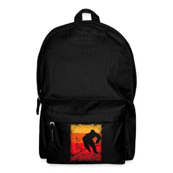 Eishockeyspieler - Rucksack - Schwarz - Vorne