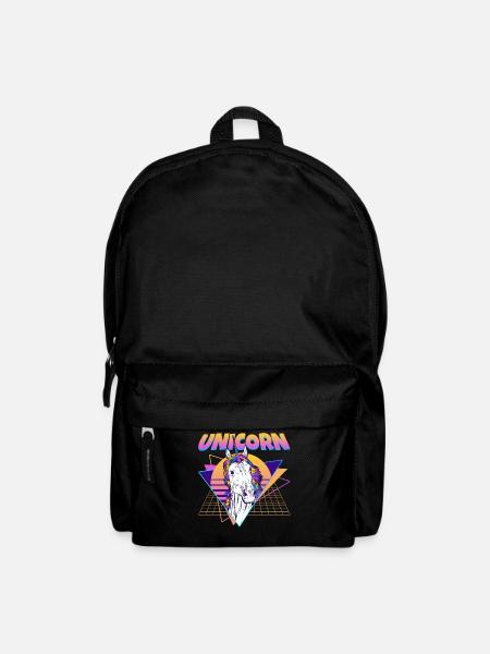 Unicorn Vaporwave Aesthetic Retro - Rucksack - Schwarz