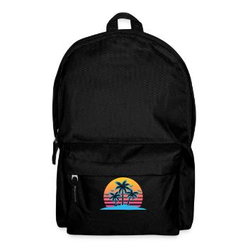Palm Tree Vaporwave Aesthetic Retro - Backpack - black - Front