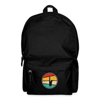 Saxophon Retro - Rucksack - Schwarz - Vorne