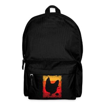 Huhn Hühner Bauernhof Landwirtschaft - Rucksack - Schwarz - Vorne