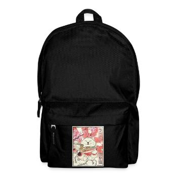 Maneki Neko Cat Ramen Japanese Aesthetic Ges - Backpack - black - Front