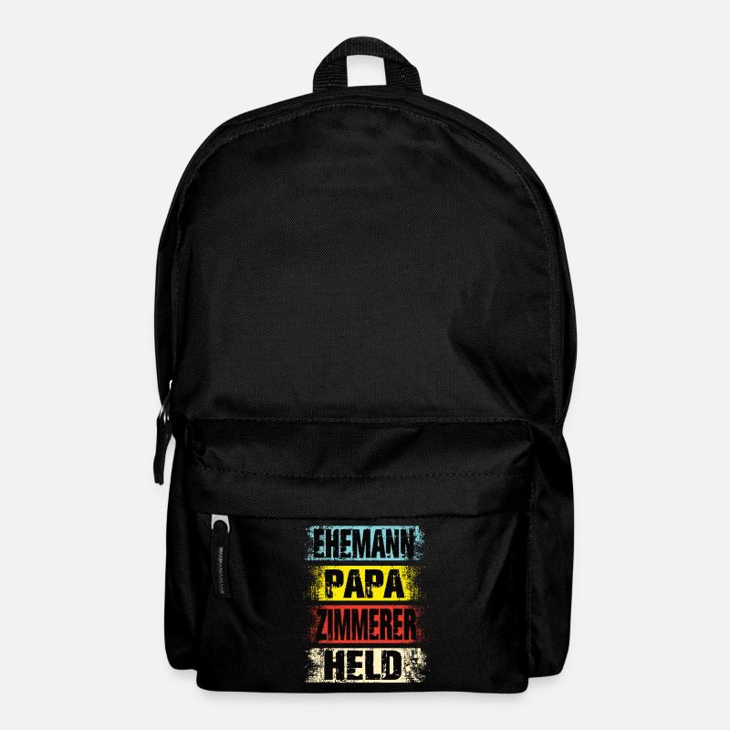 Ehemann Papa Zimmerer Held - Rucksack - Schwarz