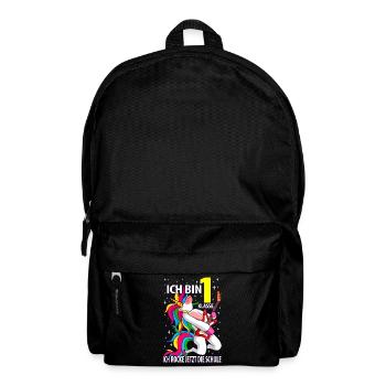 bye bye kindergarten 1. Klasse Einhorn Einschulung - Rucksack - Schwarz - Vorne