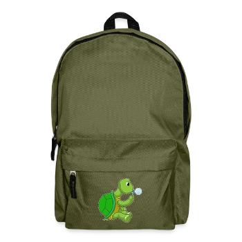 Turtle Soap Bubbles - Backpack - olive green - Front