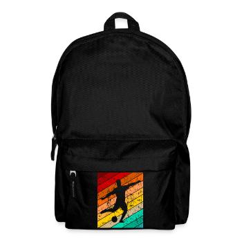 Vintage Retro Fussball Fussballspieler Fussballer - Rucksack - Schwarz - Vorne
