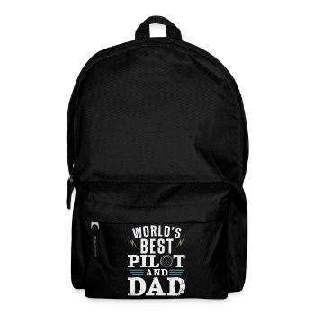 Airplane Pilot Dad Father Vintage - Backpack - black - Front