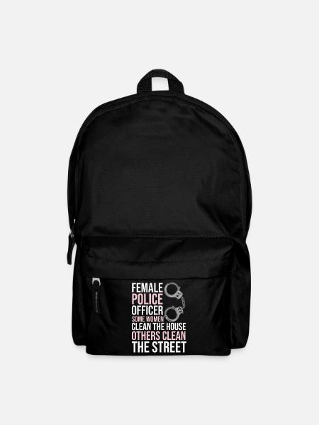 Polizei Polizistin Polizist Beruf Spruch Sprüche - Rucksack - Schwarz