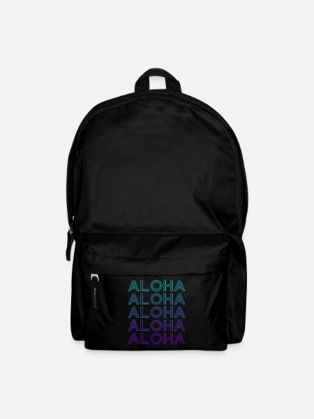 Aloha Hibiskus Hawaii Blume Retro - Rucksack - Schwarz