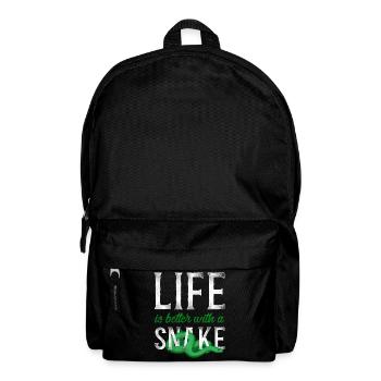 Snake Serpent Vintage Life Is - Backpack - black - Front