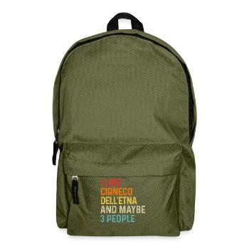 Ich mag Cirneco dell'etna und vielleicht 3 Personen Hund - Rucksack - Olivgrün - Vorne