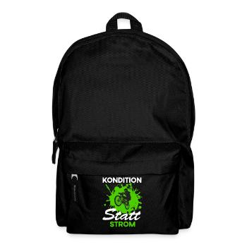 ebike fahrrad radeln MTB Kondition statt Strom - Rucksack - Schwarz - Vorne