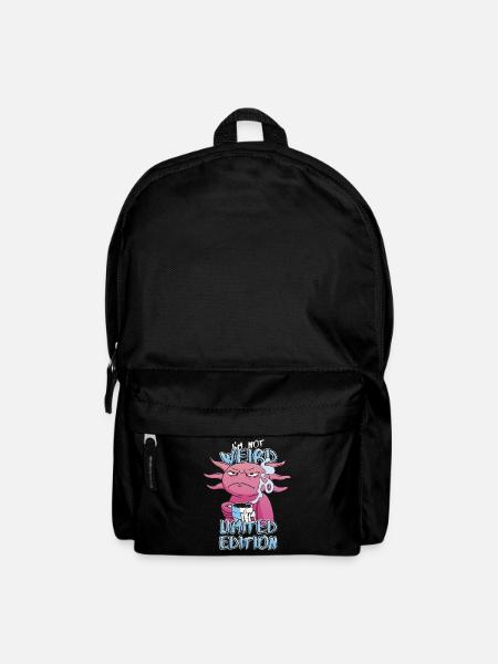 Annoyed Cartoon Axolotl - Édition Limitée Dicton - Sac à dos - noir