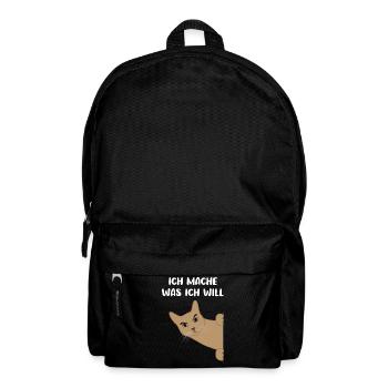 Katze Freches Kätzchen Lustiger Spruch Geschenk - Rucksack - Schwarz - Vorne