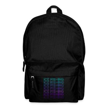 Eisfischen Fischer Retro - Rucksack - Schwarz - Vorne