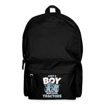 Nur ein Junge, der Traktoren liebt Landwirt Landwi - Rucksack - Schwarz - Vorne