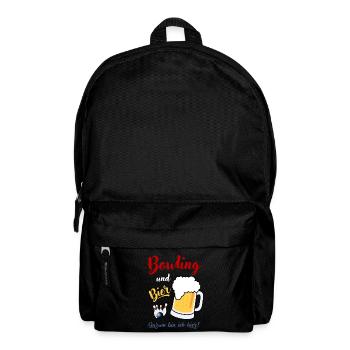 Bowling Bier Spruch Bowlingkugel Pins bowlen Spaß - Rucksack - Schwarz - Vorne