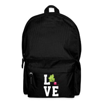 Ich LIebe Radieschen - Rucksack - Schwarz - Vorne