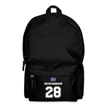 Fußball Island Sauf Trikot Ikke Willmerbierson 28 - Rucksack - Schwarz - Vorne