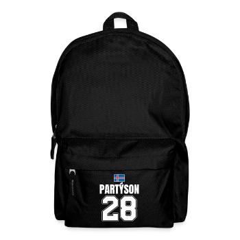 Fußball Island Sauf Trikot Partyson 28 - Rucksack - Schwarz - Vorne
