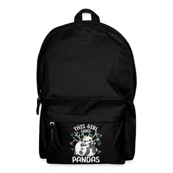 Dieses Maedchen Liebt Pandas - Rucksack - Schwarz - Vorne