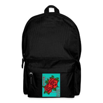 Roses Tokyo Japon Esthétique Japonaise Affiche Gesch - Sac à dos - noir - Devant
