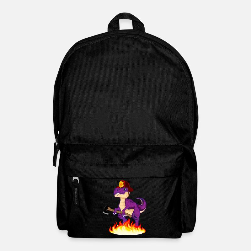 Feuerwehr Dinosaurier - Rucksack - Schwarz