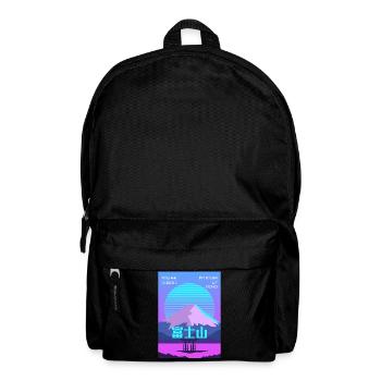 Mt Fuji Fujiyama Torii Vaporwave Aesthetic Gesc - Backpack - black - Front