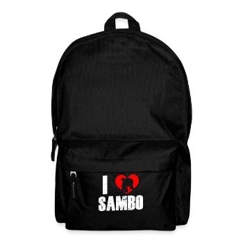 J’adore l’entraînement aux arts martiaux Sambo - Sac à dos - noir - Devant