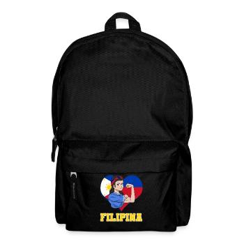 Philippines Filipina Pride Flag Heart I Gift - Backpack - black - Front