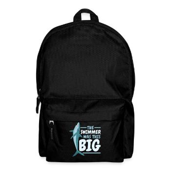 The swimmer was this great shark marine biology - Backpack - black - Front