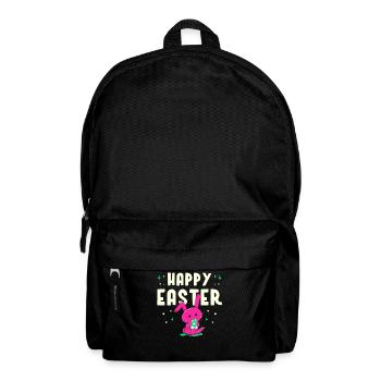 Joyeux lapin de Pâques Easter Easter Egg Dictons - Sac à dos - noir - Devant
