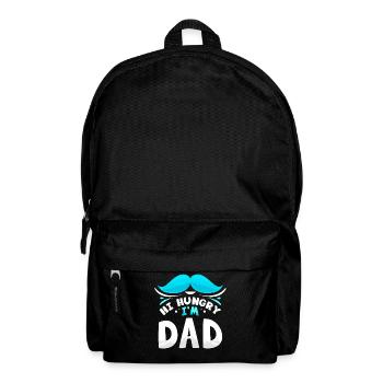 Bonjour Affamé Je suis Papa Père Père Père Fête Papa - Sac à dos - noir - Devant