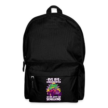 Bye bye Kindergarten ich bin jetzt ein Schulkind - Rucksack - Schwarz - Vorne