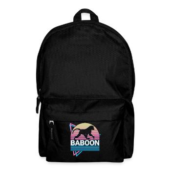 Baboon Retro Gift - Backpack - black - Front