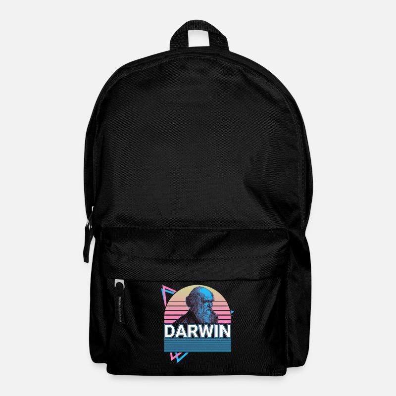 Charles Darwin Evolutionstheorie Retro Geschenk - Rucksack - Schwarz
