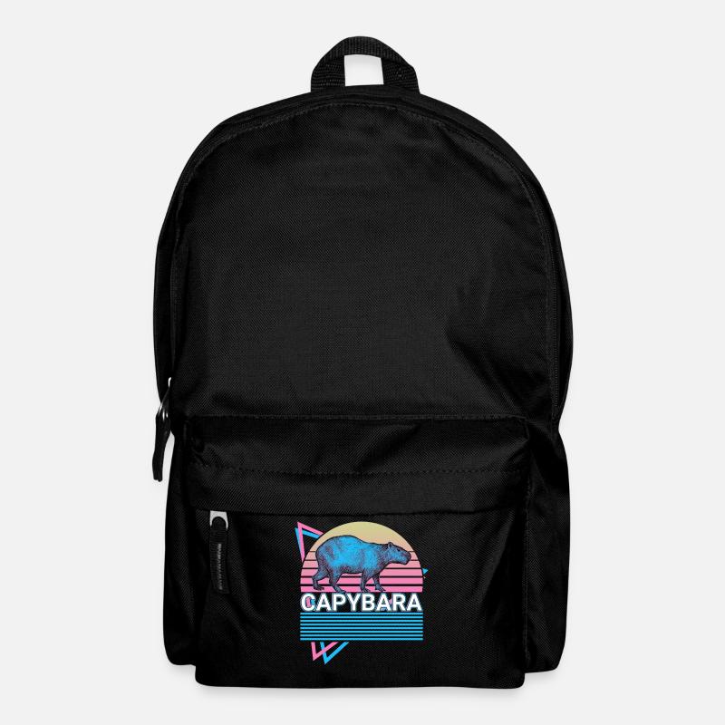 Capybara Retro Geschenk - Rucksack - Schwarz