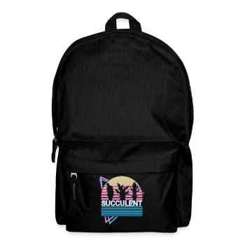 Sukkulentes Retro-Geschenk - Rucksack - Schwarz - Vorne