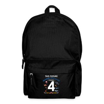 Meeresbiologie Geburtstagsparty Geburtstag 4 Vier - Rucksack - Schwarz - Vorne