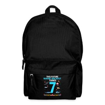 Marine Biology Birthday Party 7 Years Seven - Backpack - black - Front