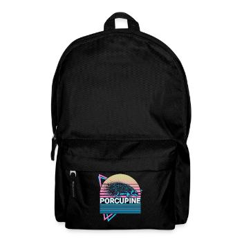 Porcupine Retro Cadeau - Sac à dos - noir - Devant