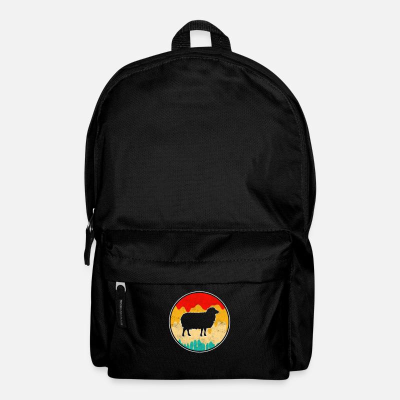 Schaf Retro - Rucksack - Schwarz