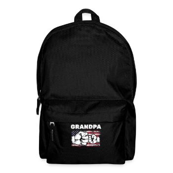 US Flag Grandpa & Grandson Fist Bump Grandpa - Rucksack - Schwarz - Vorne