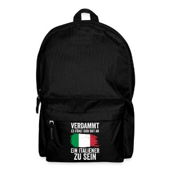 Italia Italien Italiener Italienisches - Rucksack - Schwarz - Vorne