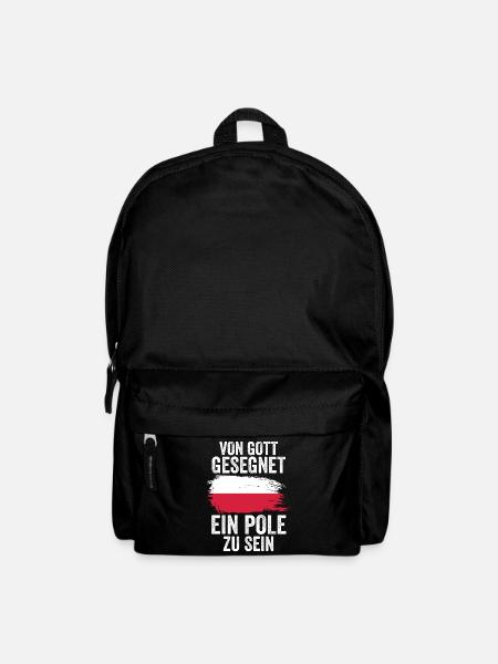 Polska Polen Pole Polnisches - Rucksack - Schwarz