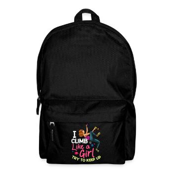 Rock Climbing Climbing Indoor Bouldering Girls Wall - Backpack - black - Front